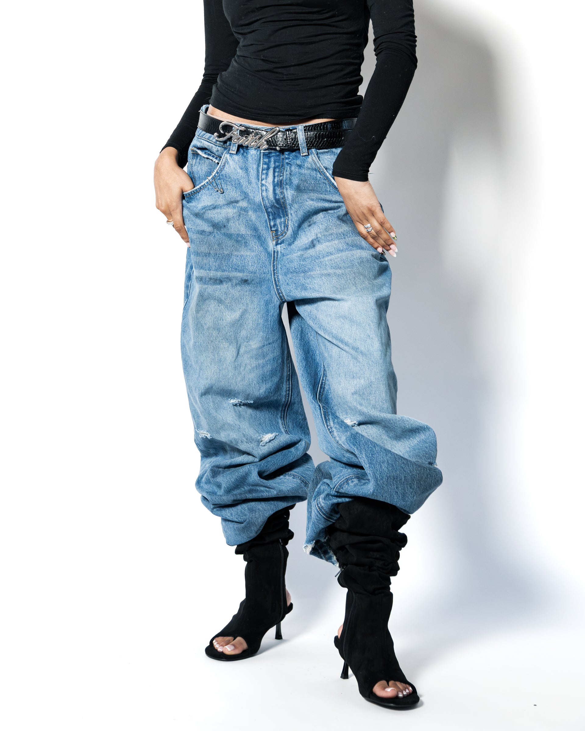 GOTTALOVE TIRE THRASHED DENIM